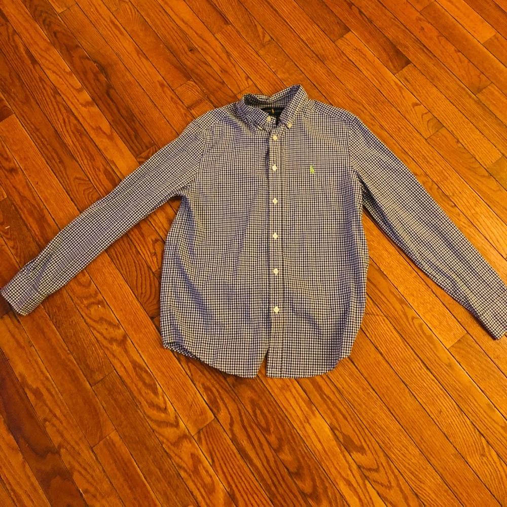 Ralph Lauren Boys Cotton Poplin Sport Shirt Blue